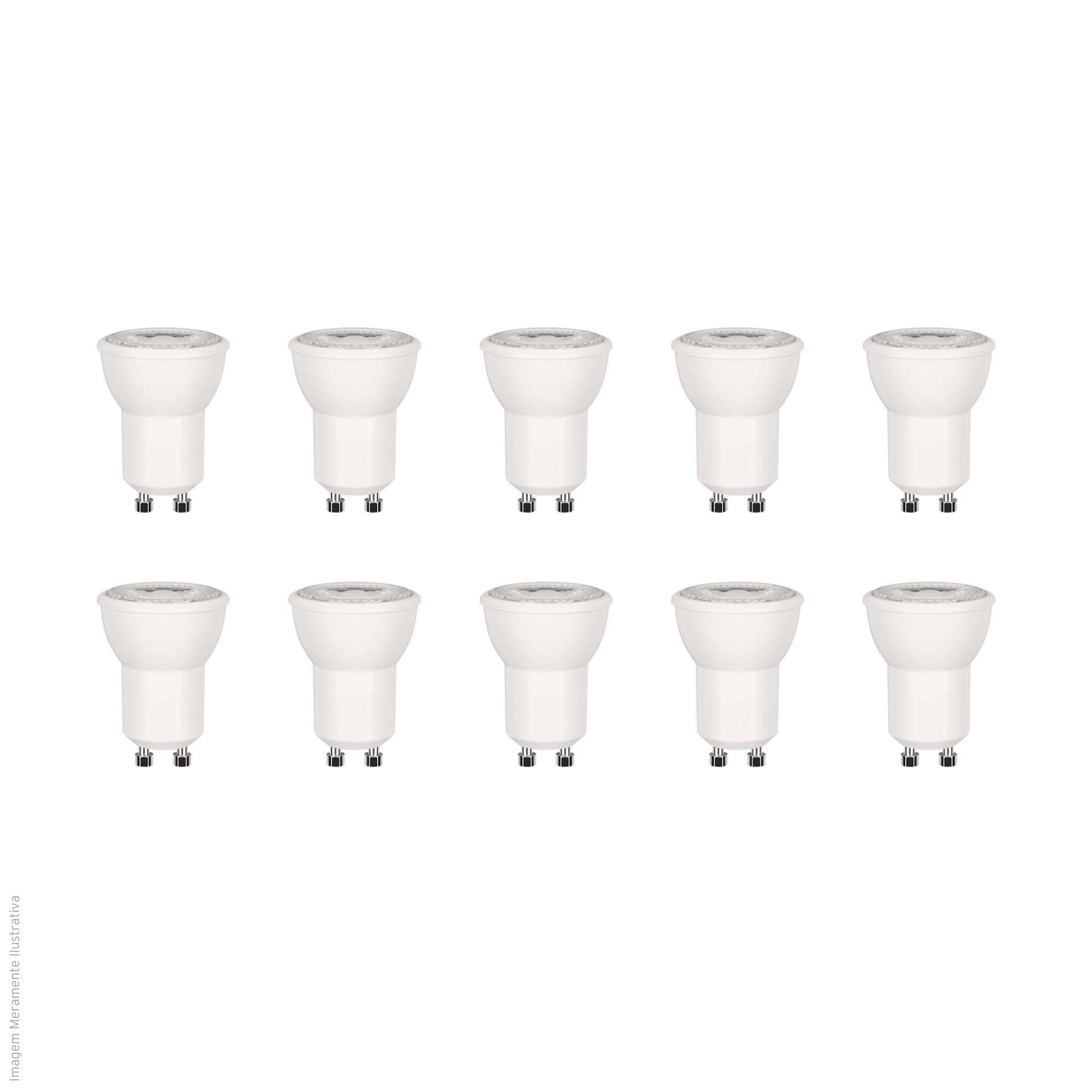 Lâmpadas | Conjunto LED Mini Dicróica GU10 3,5W/36º - Dimerizável Bivolt (Lustre Tubos)